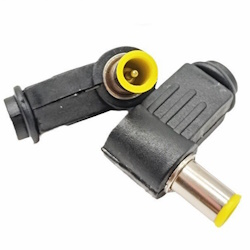Power plug  6.0/4.0x1.0mm l = 10mm with pin plastic angular