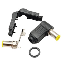 Power plug  6.0/4.0x1.0mm l = 10mm with pin plastic angular