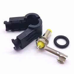 Power plug  4.0/1.7mm l = 10mm angular plastic