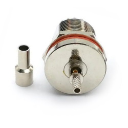 Роз'єм ВЧ PL259 UHF female на корпус під кабель RG174