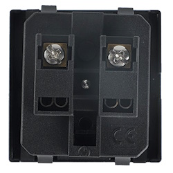 Розетка мережева E-08-L h=0.6-2mm 16A 250V Black