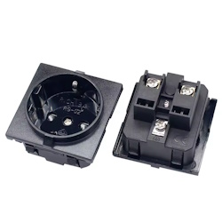 Розетка мережева RG-02-5-50 h=0.6-2mm 16A 250V Black