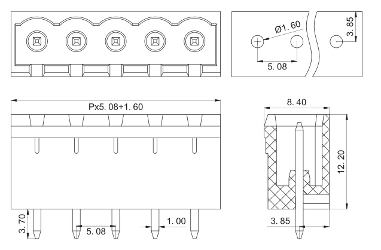 XK detachable terminal block2EDGVC-5.08-08P
