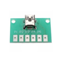 Плата друкарська з роз'ємом miniUSB 5p to DIP