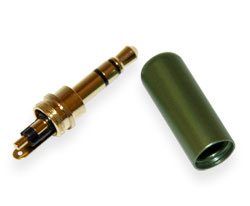 Plug to cable  Sennheiser 3-pin 3.5mm enamel Green