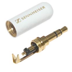 Plug to cable  Sennheiser 3-pin 3.5mm enamel White, type B