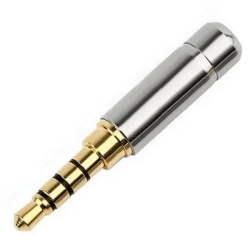 Plug to cable HM-554L 4-pin 3.5mm Silver, type B