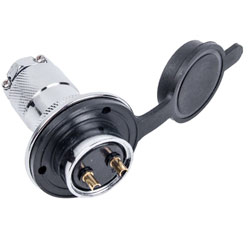Connector  GX20 flange 8, 8 contacts, flange, plug.