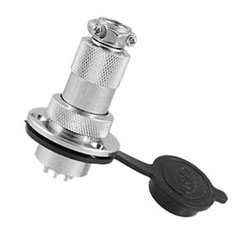 Connector  GX20 flange 8, 8 contacts, flange, plug.