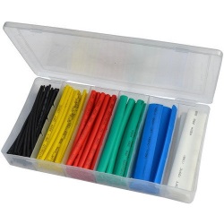  Set of colored heat shrink in cassette holder 100pcs
