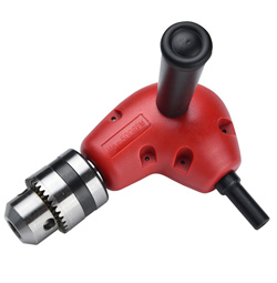 Drill attachment, angle chuck 1.5-10mm, plastic case