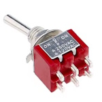 Тумблер<gtran/> MTS-202 Red ON-ON 6pin